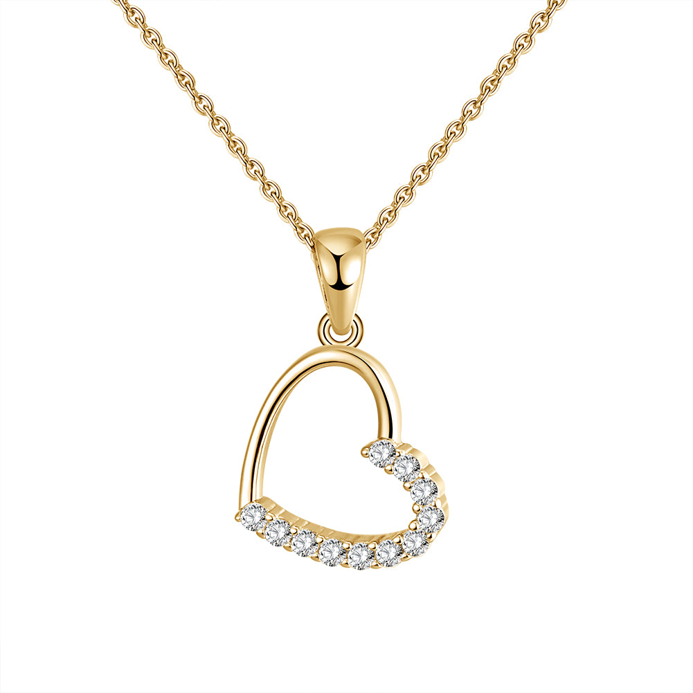 To My Wife, From Your Grinch - Better Half Gold Heart Necklace Gift Set