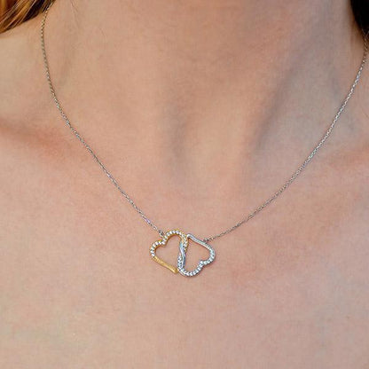 To My Mother Joined Hearts Necklace