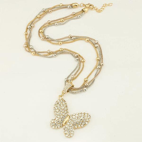 Solid Butterfly Charms Bracelet & Necklace