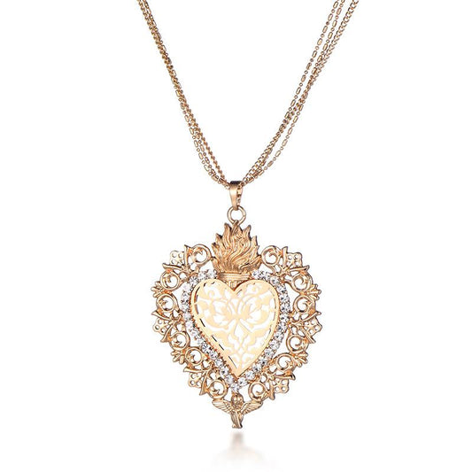Sacred Heart Pendant Necklace