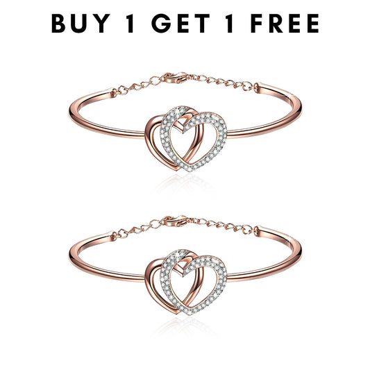 BUY 1 GET 1 FREE - Twin Hearts Adjustable Bracelet