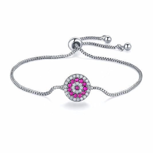 Crystal Evil Eye Adjustable Bracelet