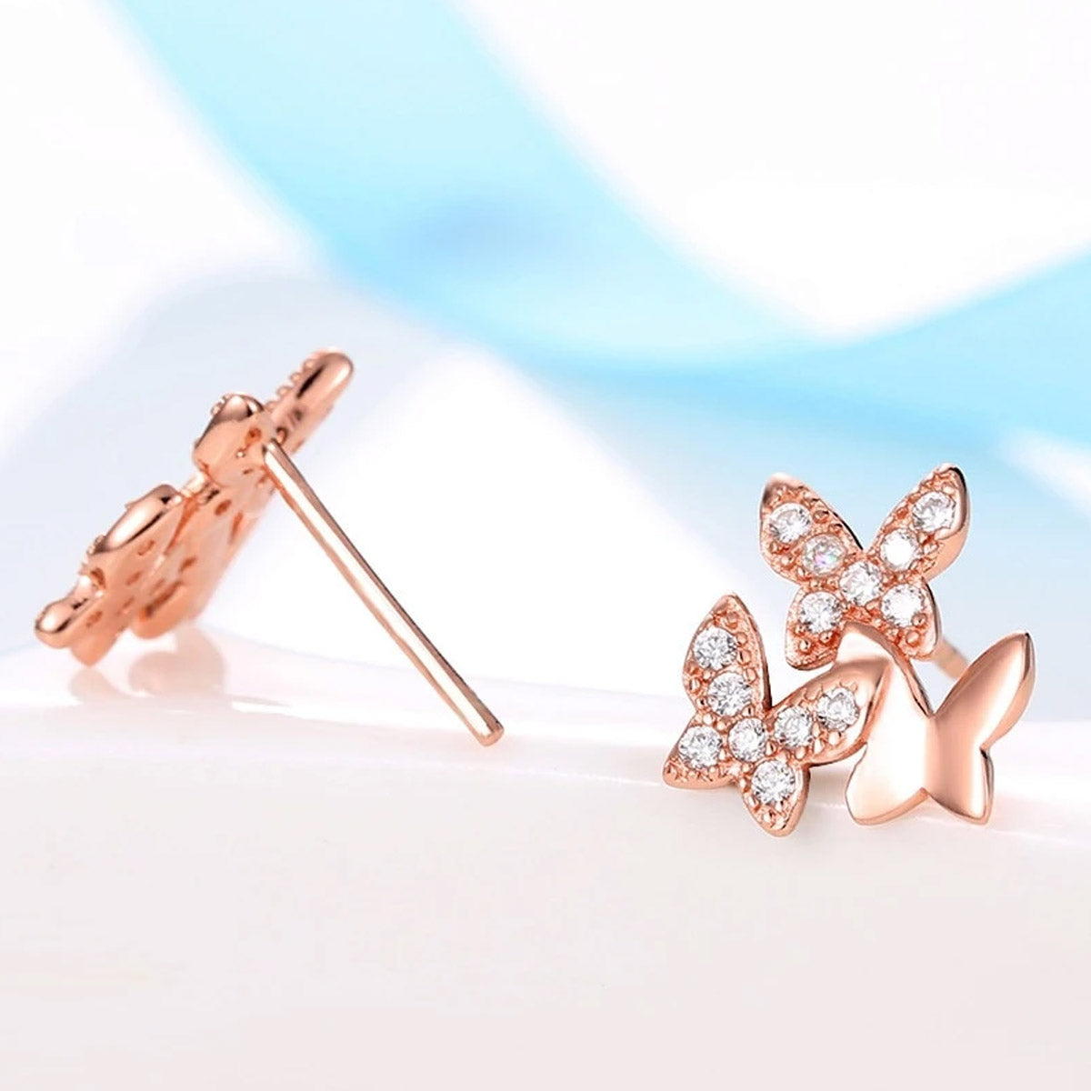 Free Spirit Adjustable Butterfly Ring, Necklace & Earrings with Black Gift Boxes