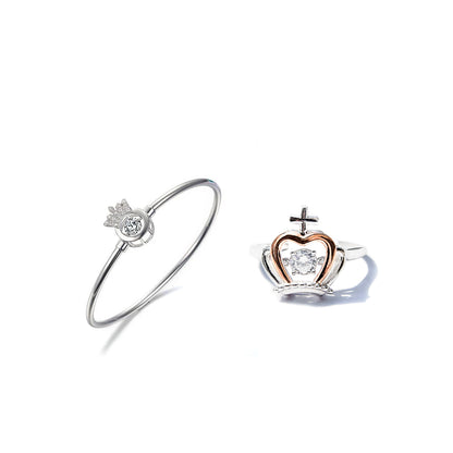 Luxe Crown Bangle & Ring Set