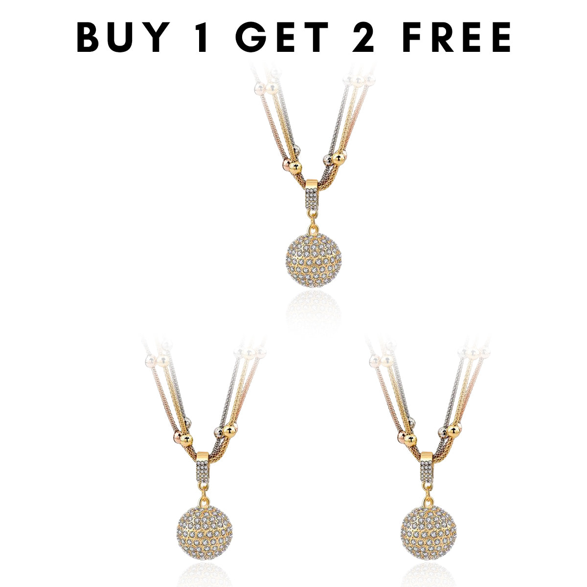 BUY 1 GET 2 FREE - Gold Ball Necklace