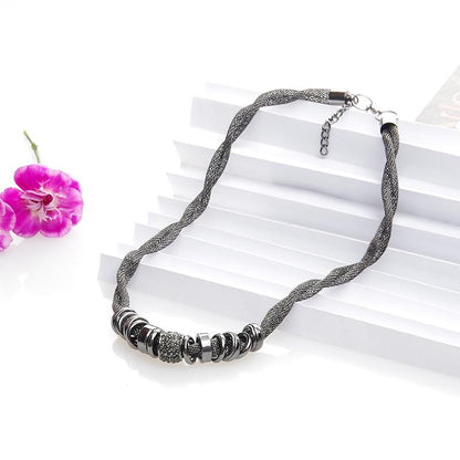Entwined Black Metal Necklace