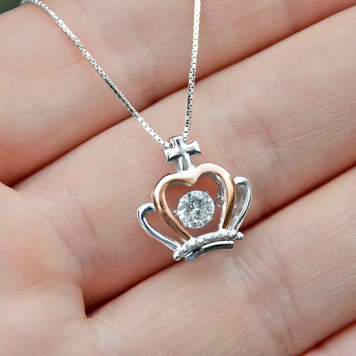 To My Badass Girlfriend - Luxe Crown Necklace Gift Set