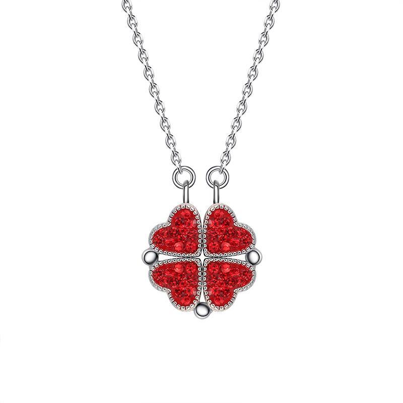3 Sets of Magnetic Hearts Clover Necklace
