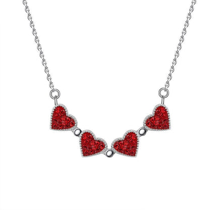 Magic in a Box - 2 Sets of Magnetic Hearts Clover Necklace