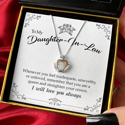 To My Badass Daughter-in-Law - Luxe Crown Necklace Gift Set