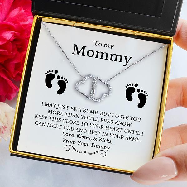 To My Mommy - Joined Hearts Necklace Gift Set