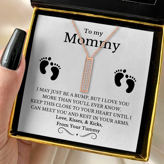 To My Mommy - I Love You Secret Sentiments Necklace Pendant Gift Set