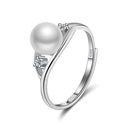 Pearl and Glimmer Sterling Silver Ring