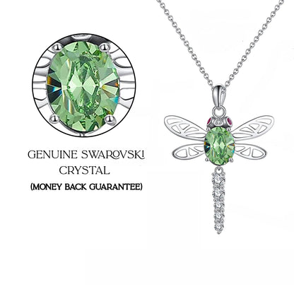 Swarovski Crystal Spirit Animal Dragonfly Necklace Gift Set
